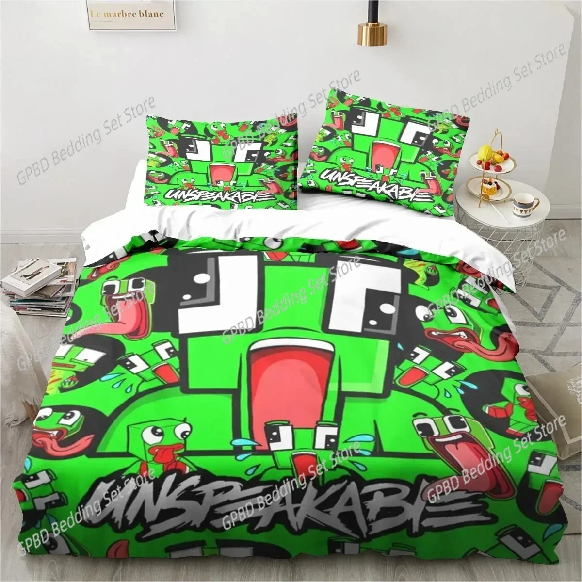 Cartoon Funny Play Unspeak.able Comfortable Duvet Quilt Cover Pillowcase Bedding Set Children Bedroom Decoration Home Textile