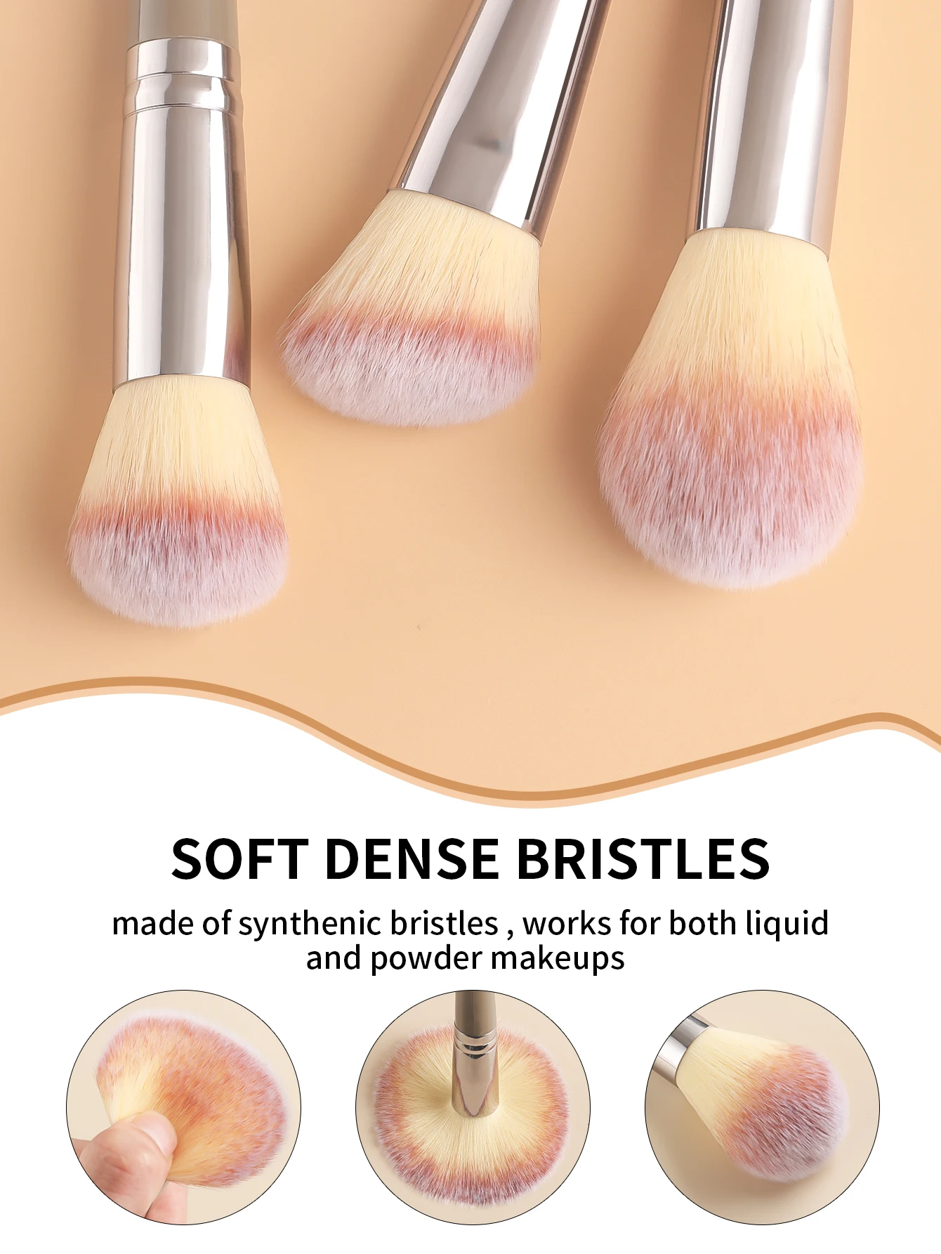 18/20 pz/set Pro Pennelli Per Trucco Double Ended Fondotinta Correttori Blush Ombretti Pennello per Crema Liquida Polvere Miscelazione Soffio