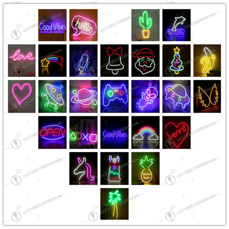 

LED neon light ecommerce supply luminous shape transparent backplane light with billboard logo colorful lights decorative lights