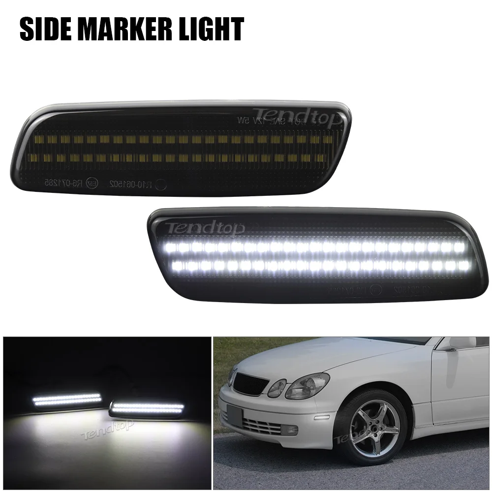 Amber LED Front Bumper Side Marker Light For Lexus IS300 LS400 GS300 GS400 GS430 For Toyota Prius Echo Hatch Turn Signals