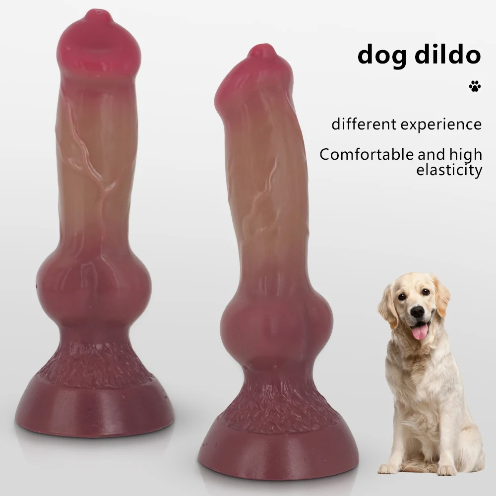 Soft Medical Silicone Dog Penis Anal Plug Suction Cup Cock Gay G Point Masturbators Dildo Butt Plug Adult Sex Toy for Men Women