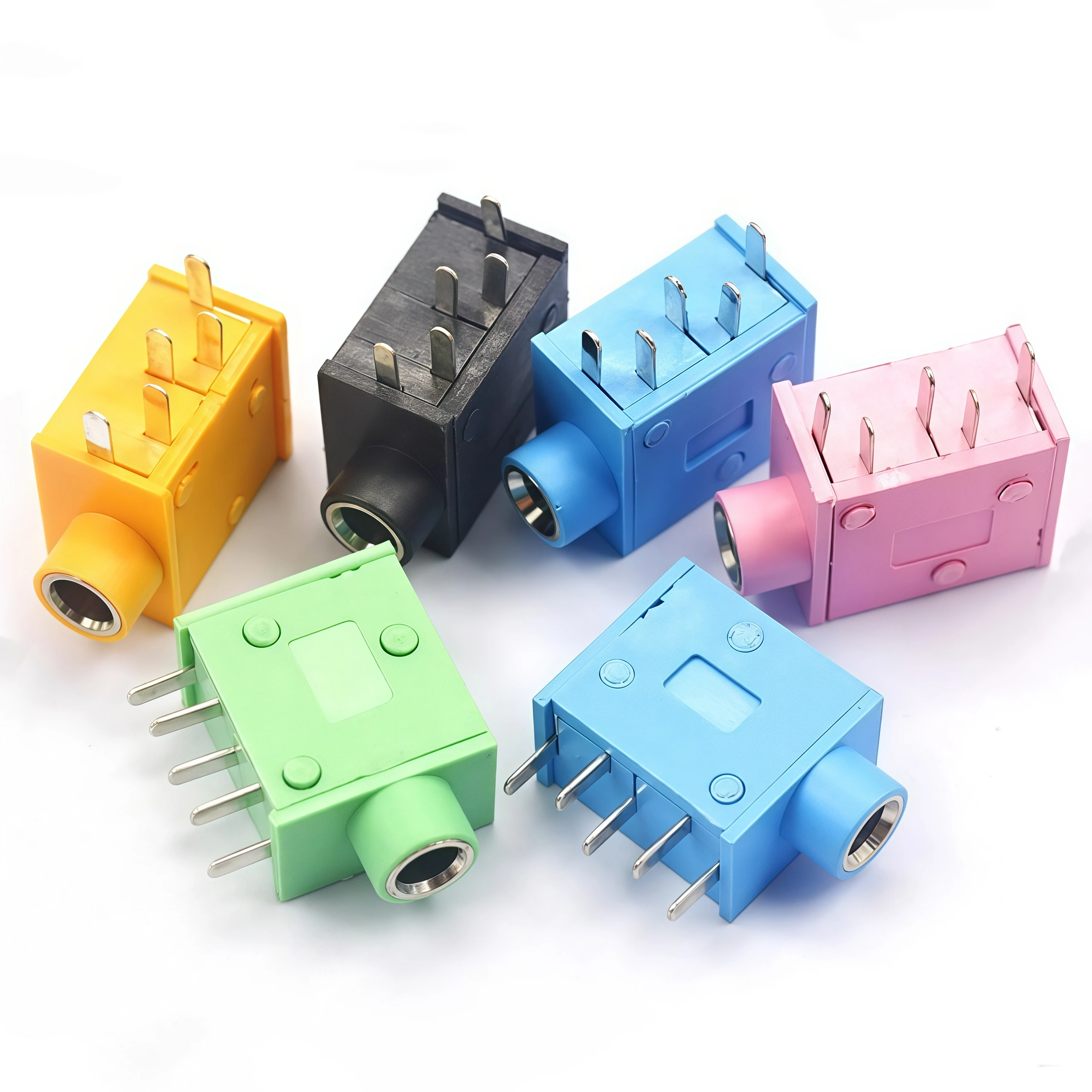 10Pcs Headphone Jack PJ-325 3.5MM Stereo Female Socket 3.5 Audio Earphone Connector PJ-325 Audio Jack Socket Multicolor