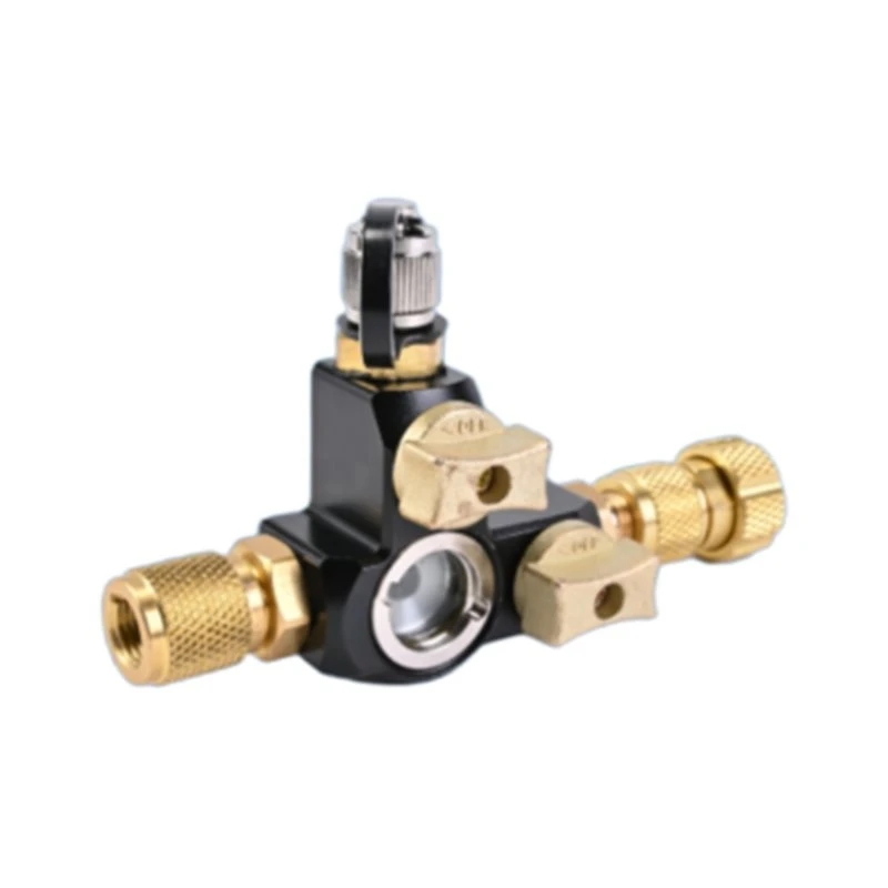 【RECOMENDAR】Valve Core Removal Tool 1/4 Inch HVAC With Dual Valve Sight Glass For Air Conditioning Conditioner Systems