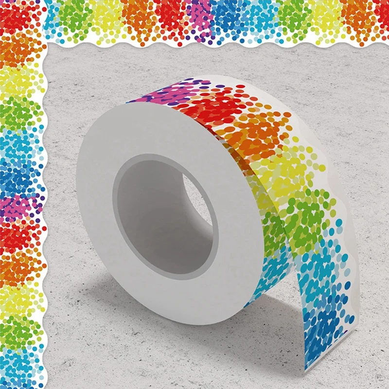 ABGR-Adesivi per bordi per bollettini, bordi decorativi da 66,5 piedi per bacheca/orniture per lavagna nera, per la decorazione della scuola in classe