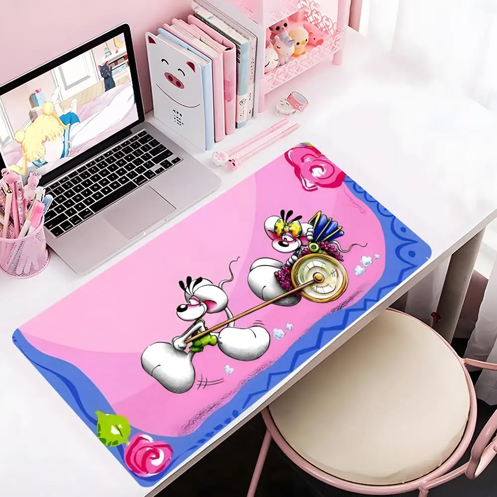 

German cartoon mouse character Mouse Pad Mousepad Large Gaming LockEdge Thickened Computer Keyboard Table Desk Mat