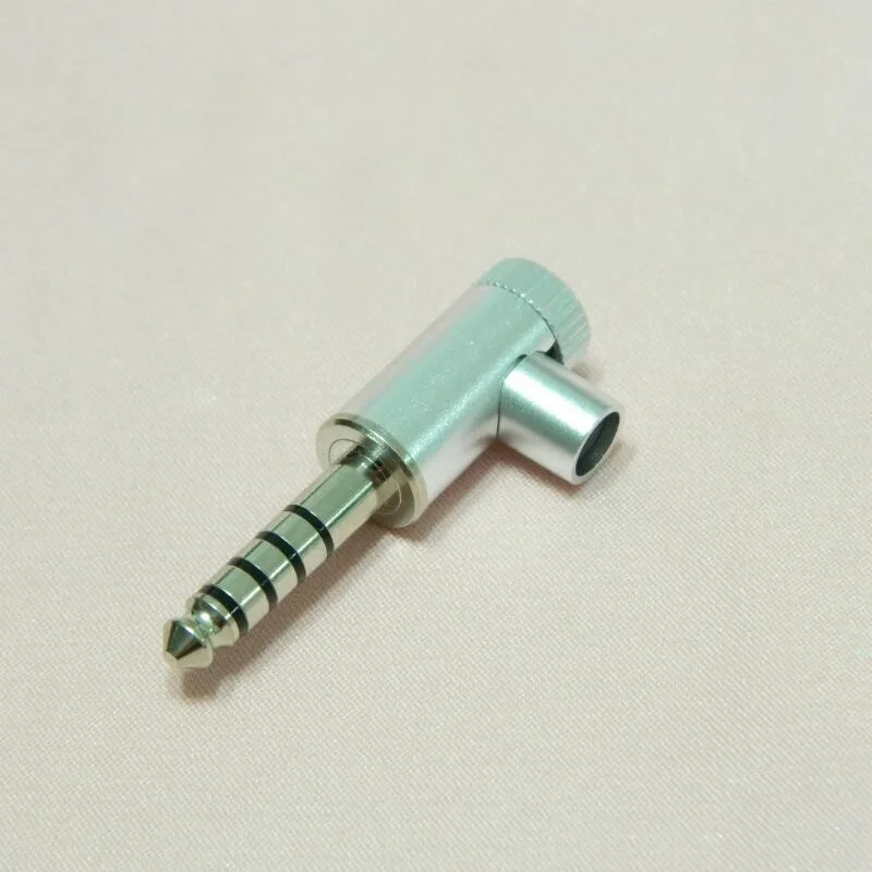3Pcs HiFi 구리 4.4mm 4.4 밸런스드 골드/실버 도금 플러그 수리 헤드폰 오디오 플러그 커넥터 L 모양 90도 직각