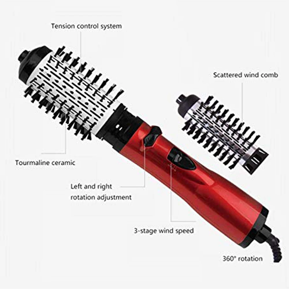 3 In 1 Hair Dryer Brush Rotating Hair Blower Brush Ceramic Hair Curler Volumizer Electric Hairdryer Hot Air Brush Styler