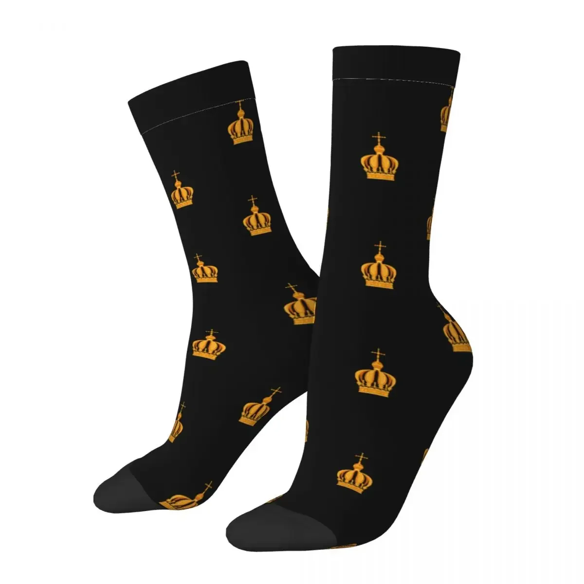 Autumn Winter Casual Unisex Our Lady Of Fatima Crown Pattern Socks Non-slip Crew Socks