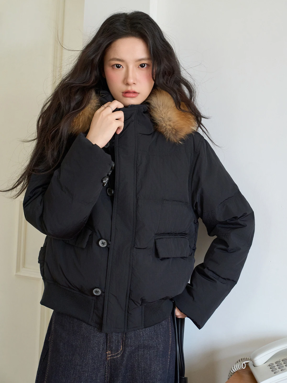 

Warm Casual Stand Collar Women's down Jaet White Du Feather Coat Loose Fit Faionable New Arrival Winter Outerwear