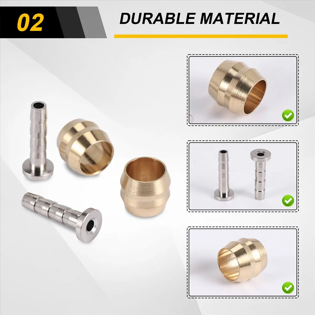 【HOT A71T】 20Pcs Bicycle Brake Olive Brass Connecting Insert Kit for BH90 Hydraulic Disc Brake Hose,A