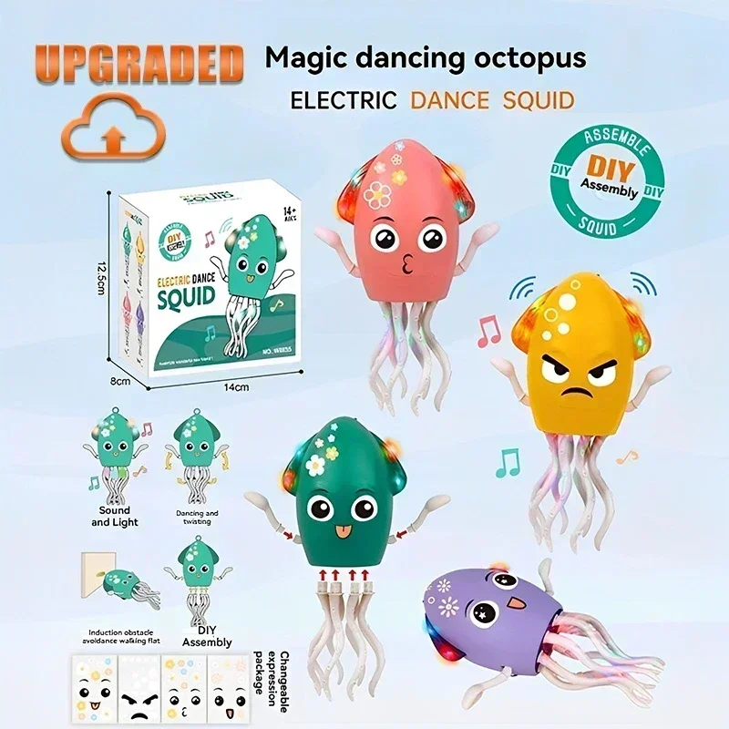 เต้นรํา Octopus เครื่องประดับสัตว์เลี้ยงอิเล็กทรอนิกส์การ์ตูน Interactive Development Moving การศึกษาของขวัญเพลงไฟตกแต่งบ้าน