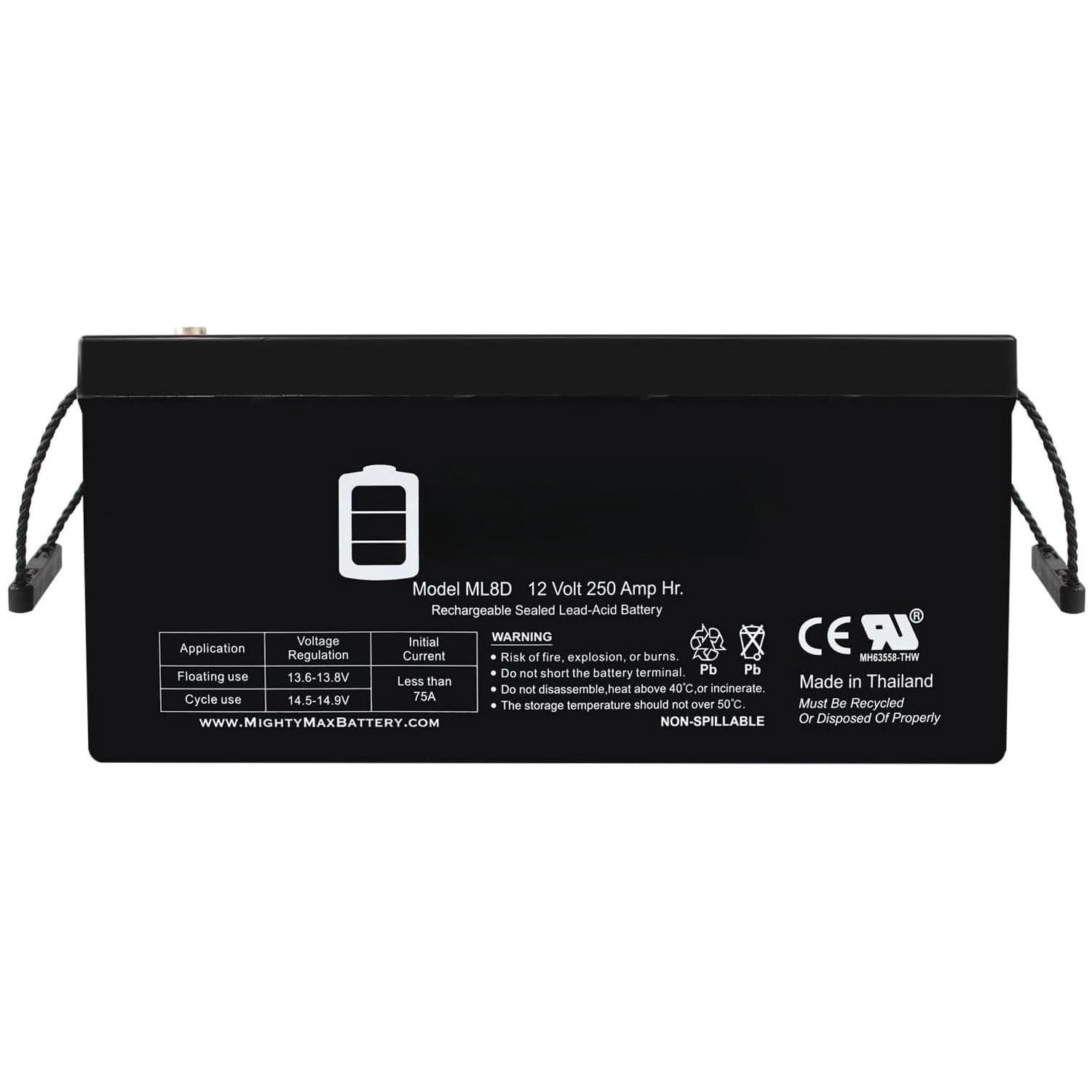 

Свинцово-кислотный аккумулятор 12В 250Ач (замена Lifeline 12В 255Ач GPL-8DL), на заказ