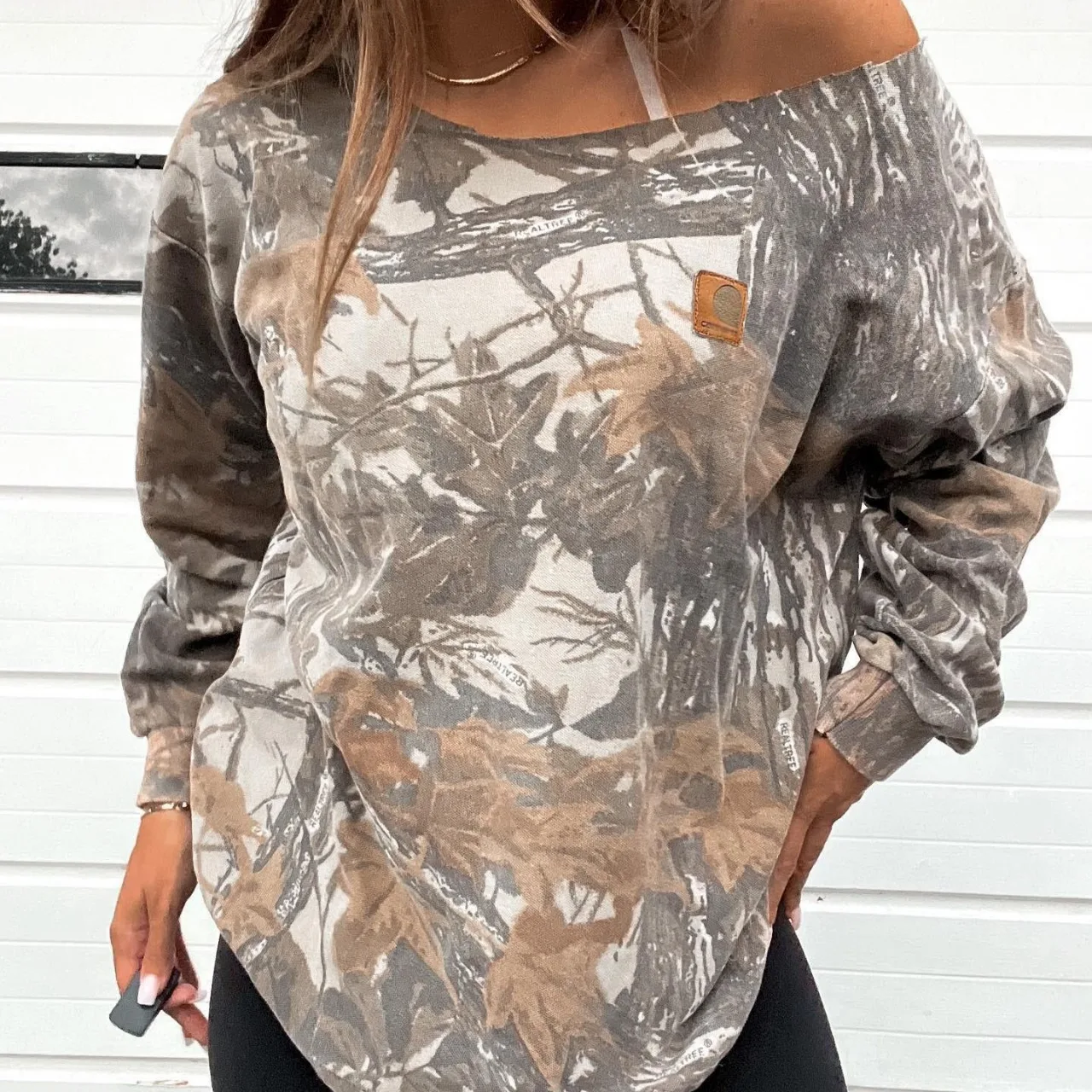 

2025 Printed Crew Neck Casual Women's Sweater Top Europe and America