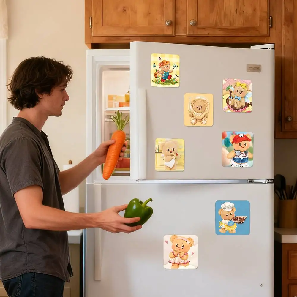 لطيف B-زبدة الدب مغناطيس الثلاجة ملصقات مغناطيسية إبداعية شخصية مع مغناطيس #2