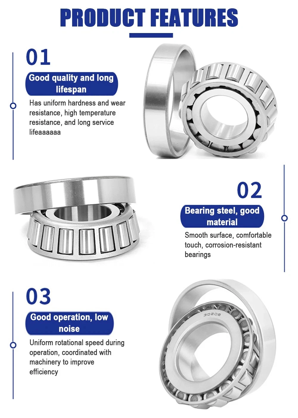1pcs Tapered Roller Bearing Cone 32204 32205 32206 32207 32208 32209 32210 32211 32212 32215 To 32309 Chrome Steel Taper Bearing