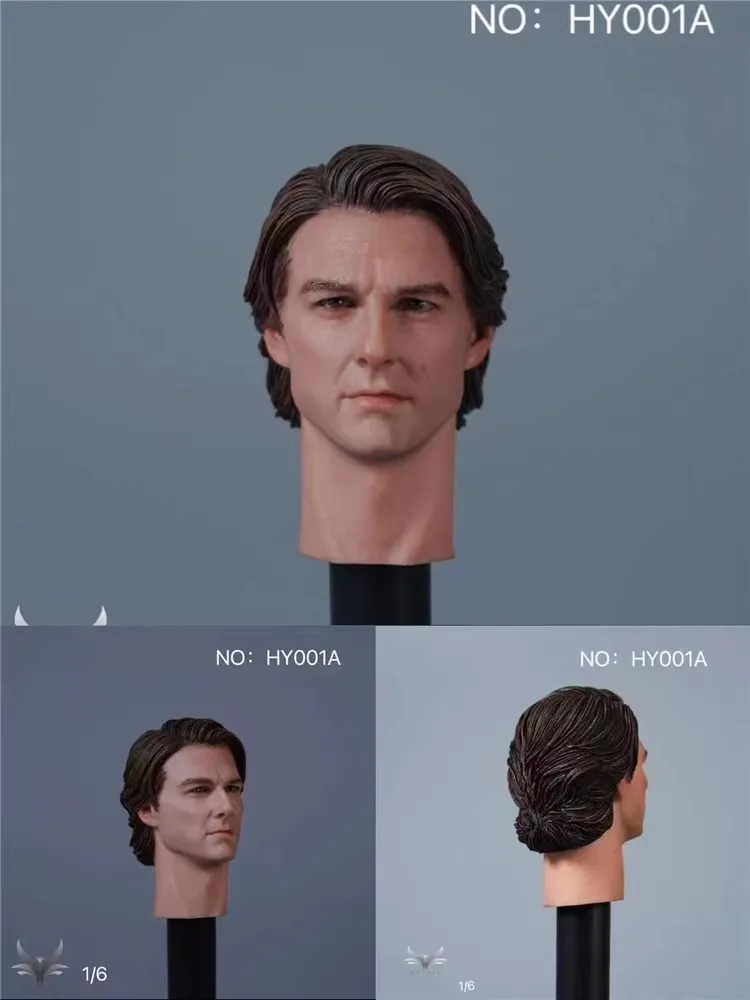 Hongyi HY001A 1/6 Soldier Tom Cruise Head Carving Model Accessories Toy Fit 12'' Action Figures Body In Stock