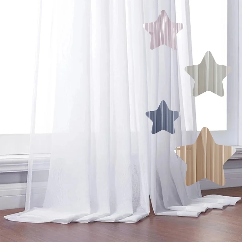 2PCS 39,37x51,18 in Blatt Weiß Transparent Vorhänge Für Wohnzimmer Esszimmer Schlafzimmer Einfache Fenster Vorhänge Sheer Vorhänge hause
