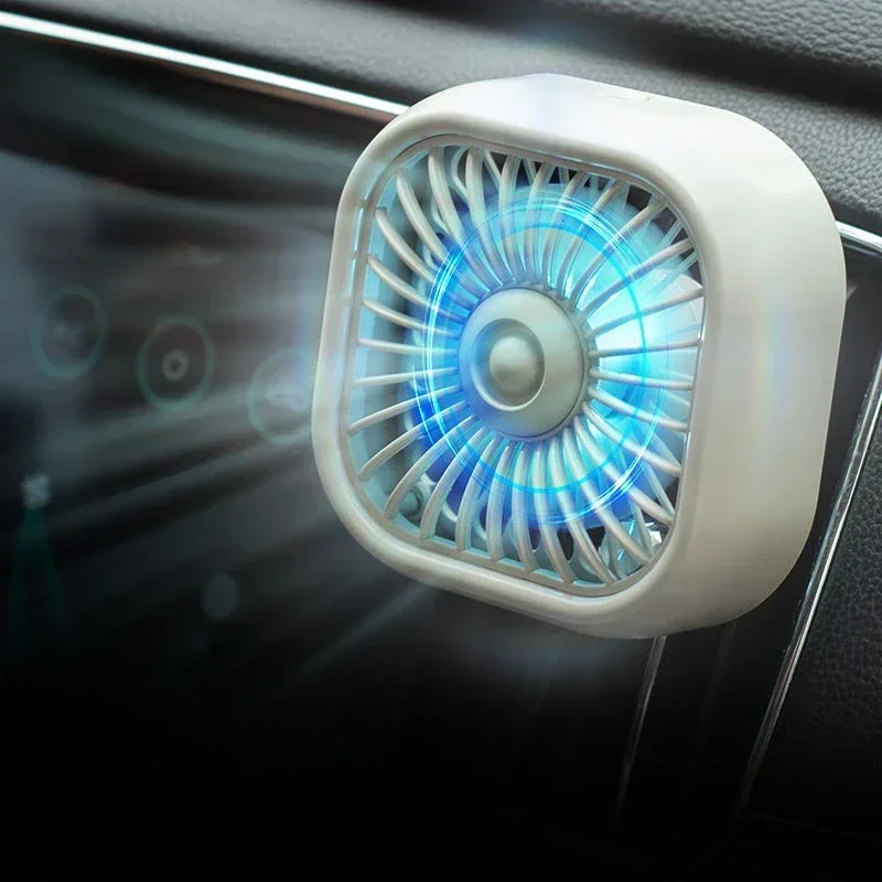 1PCS Auto-USB-Lüfter für Auto-Steckdose; Leistungsstarke Kühlung und Temperaturreduzierung; Bunter kleiner Lüfter für LKW- und Geschäftsfahrzeuge