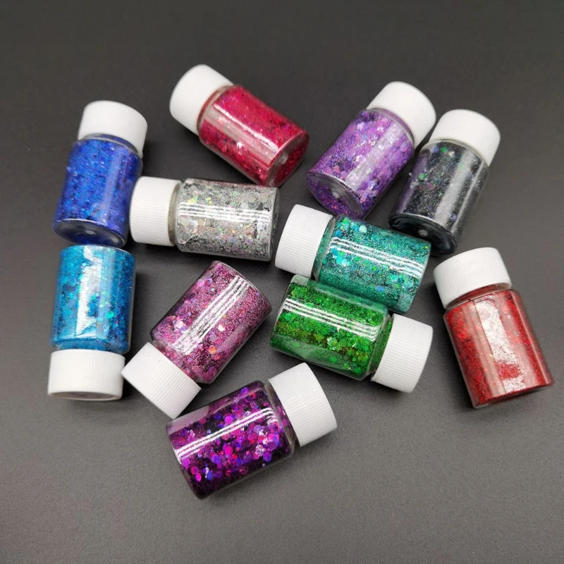 12 Colors Glitter Powder Sequins Crafts Paints Resin Cosmetic Eyes Glitter Dust Festival Decoration