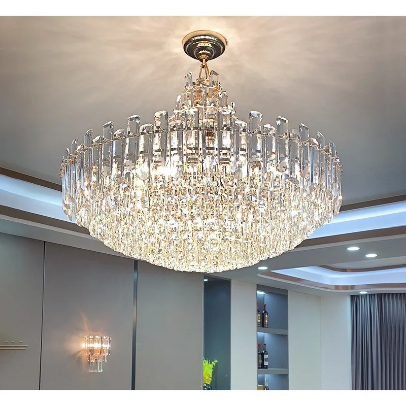 Light crystal chandelier living room headlights, modern minimalist home villa luxury dining room chandelier bedroom lamps