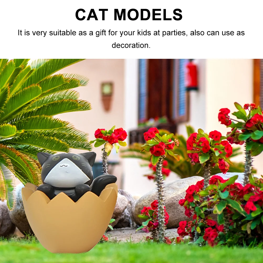 

4Pcs Cat Statue Miniature Decorative Realistic PVC Animal Figures for Party Home Desktop Kids Gift Cat Figurines