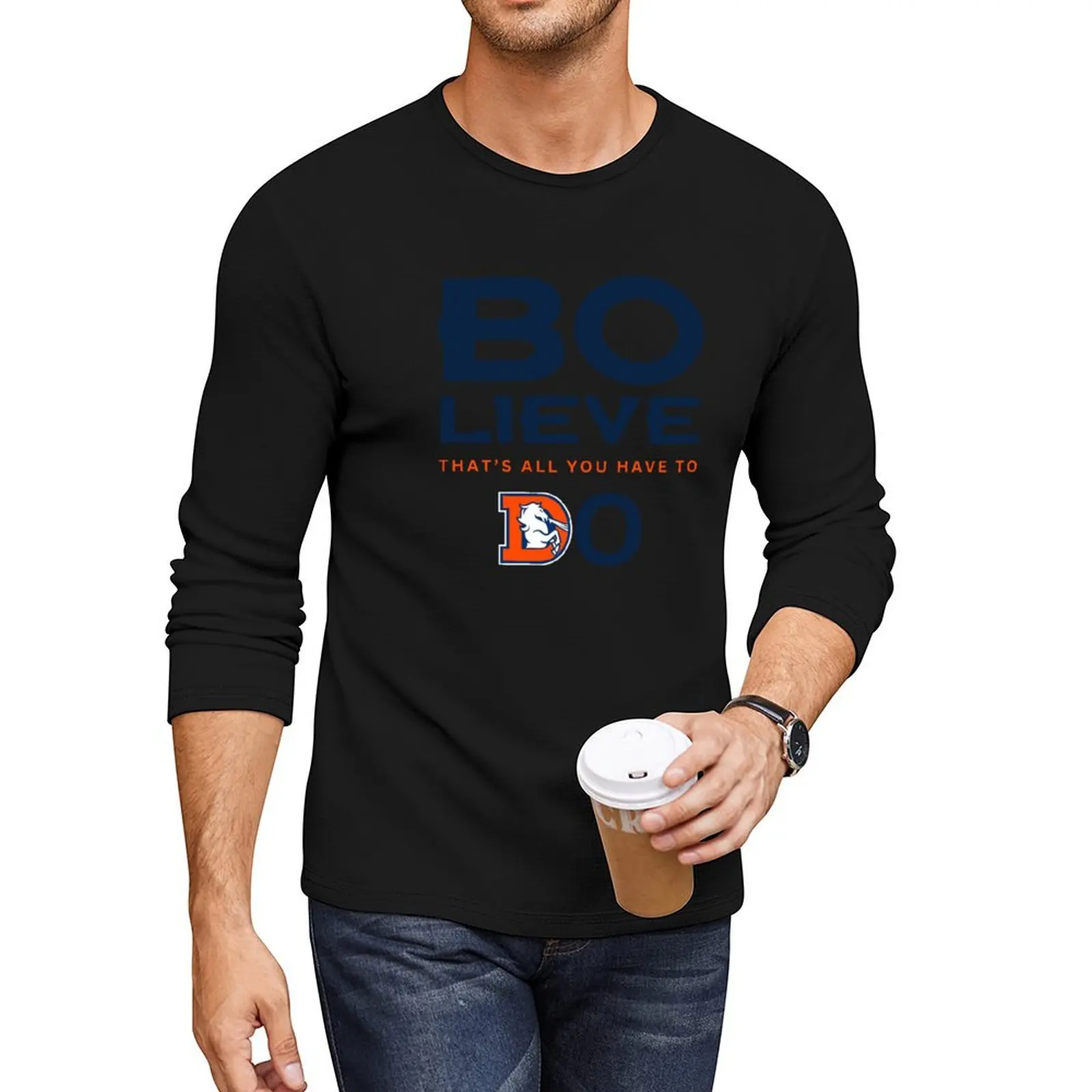 

Denver Football Bo-lieve Broncos Team Apparel Long T-Shirt graphic t shirts t shirts for men