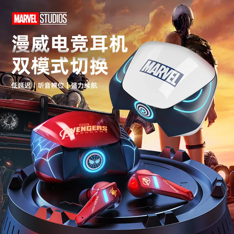 Marvel Spider Man Wireless Bluetooth Headset Anime Iron Man Noise Canceling Headphones Captain America Bluetooth Birthday Gi