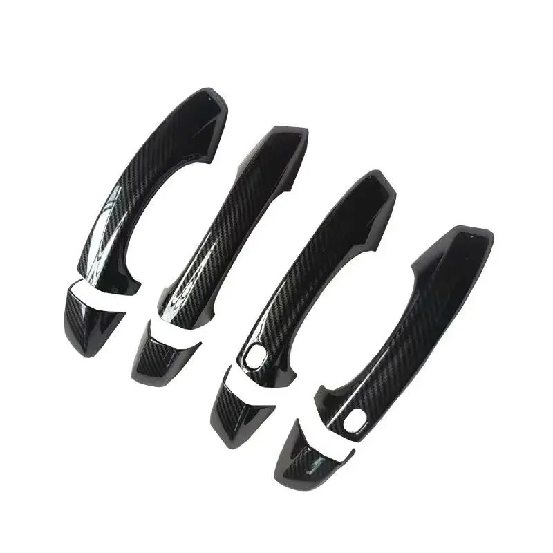 Door Handle Cover Trim Handles Covers for Skoda Karoq 2018 2019 2020 Plastic Imitation Carbon Fiber Accessories - view 2