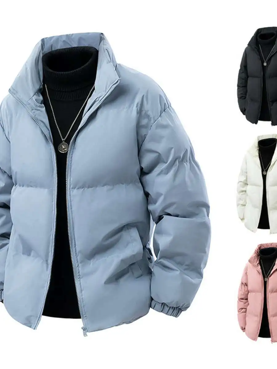 

Утепленная хлопковая куртка мужская повседневная с воротником-стойкой, зимняя теплая, с защитой от холода, на длинной молнии, с боковыми карманами, наполнитель из полиэфирного волокна