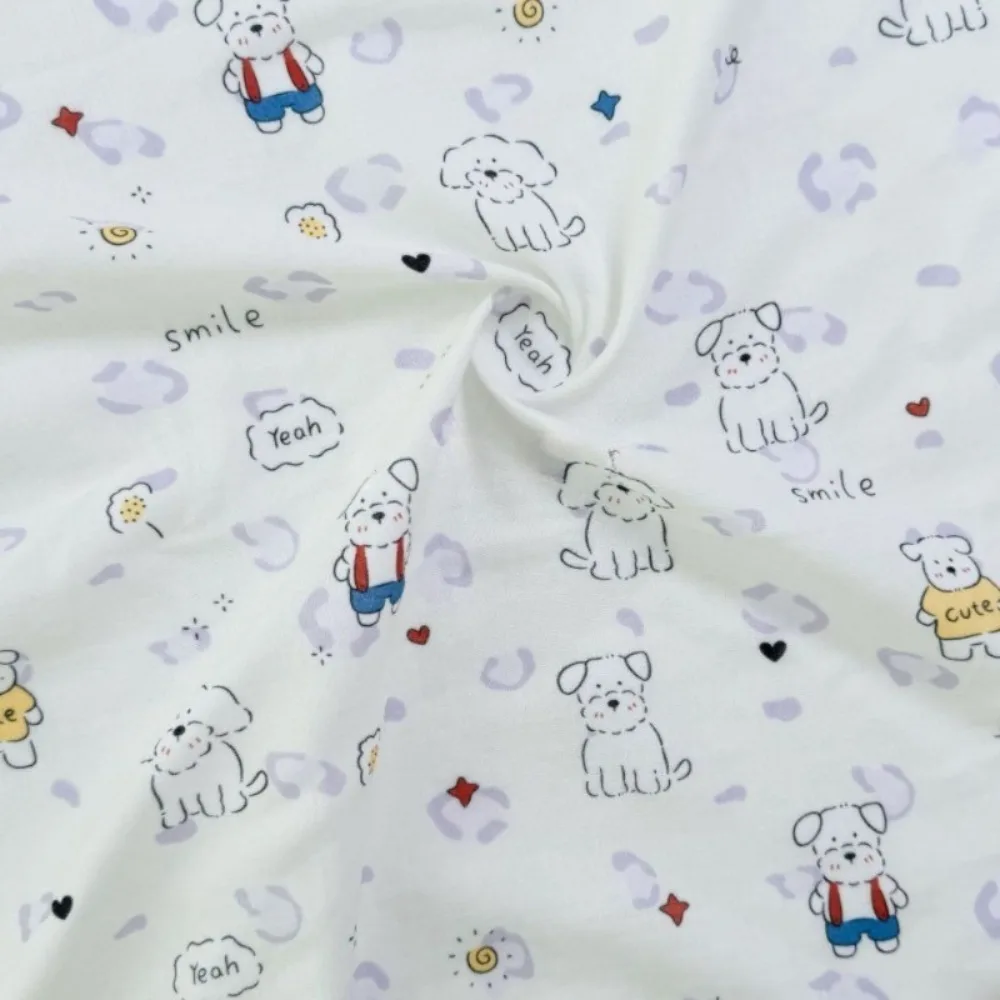 cotton fabrics  Baby Clothing Fabric Double-Layer Gauze Cotton Cartoon Animal Cotton Skirt Pajamas Home Clothing diy 원단