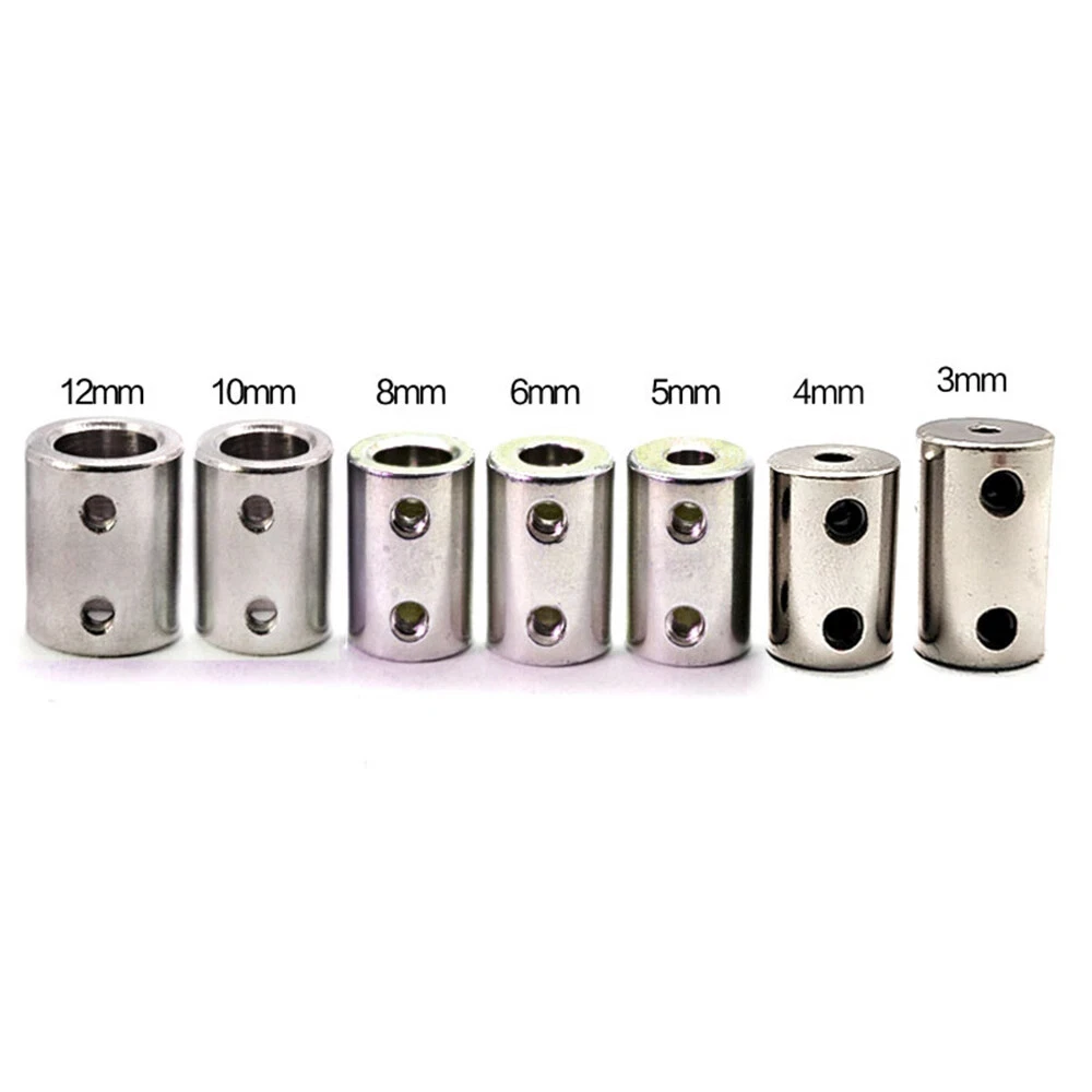 1Set Rigid Coupling 3mm 4mm 5mm 6mm 8mm 10mm 12mm 45# Steel Shaft Coupling Rigid Coupling Coupler Motor Joint Connector for DIY