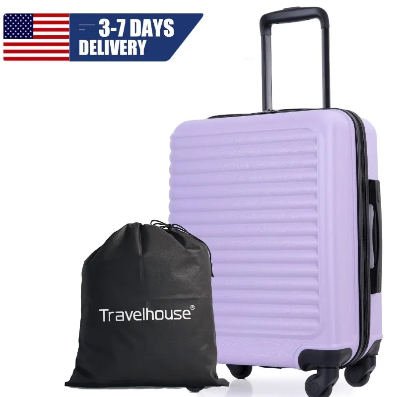 

Travelhouse 20" Carry on Luggage Lightweight Hardside Suitcase with Spinner Wheels