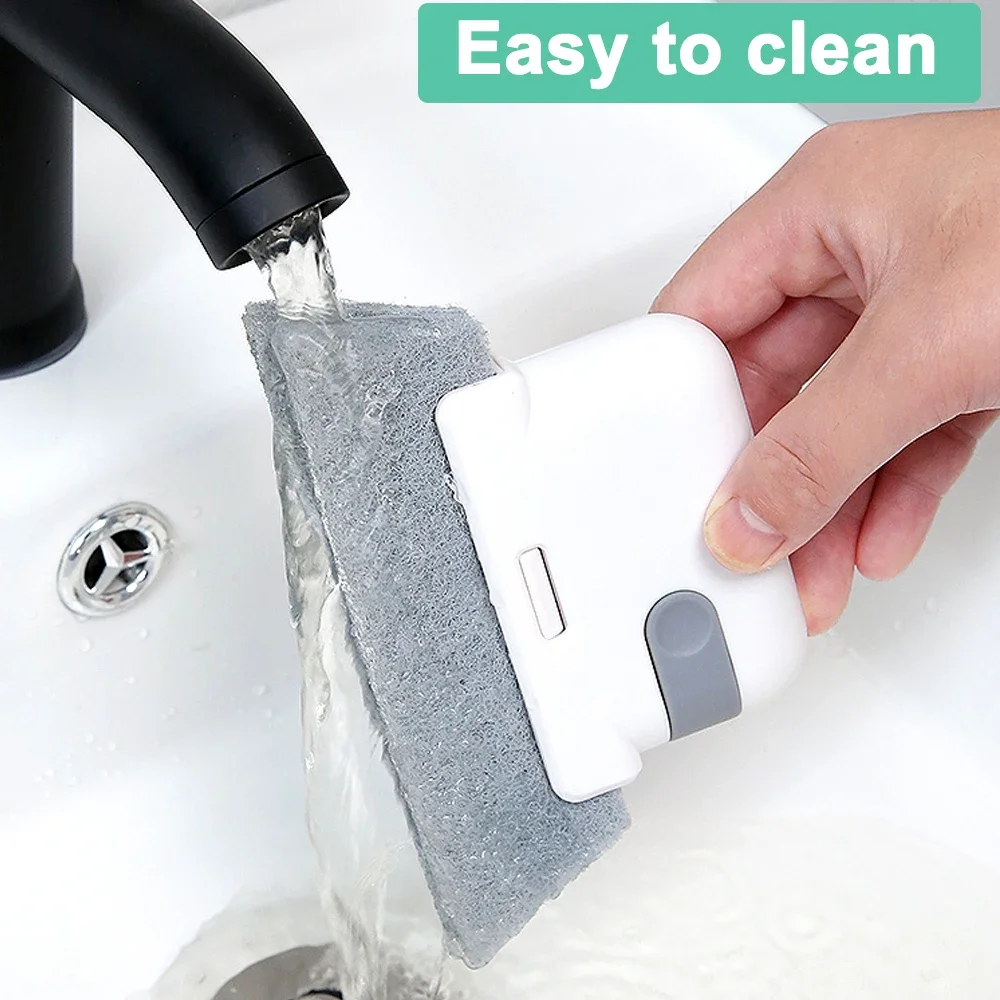 Window Groove Cleaning Cloth Gray Gap Brush Scouring Pad Sliding Door Track Cleaning Tool Home Kitchen Hand-held Crevice Cleaner