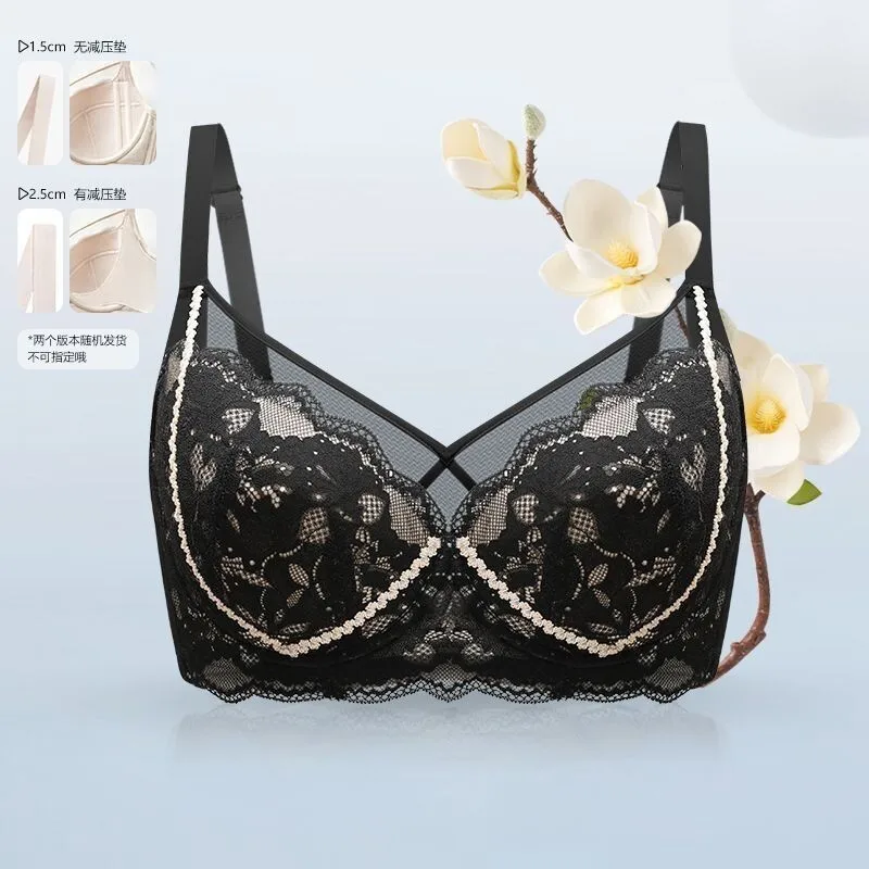 

Large Big Size Exquisite Sexy Wire Bra Brassiere Underwear B C D E F G Cup 75 80 85 90 95 100 Black Lingerie Bras For Women