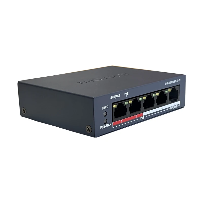 Hikvision DS-3E0105P-E(C) DS-3E0109P-E(C) PoE Switch 6KV Surge Protection 300m Long Range 8 Port Fast Ethernet Unmanaged