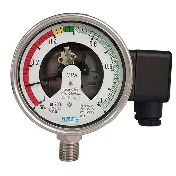 0.1-0.9MPa Wired Remote SF6 Density Relay Class 1.5 Accuracy Anti-Interference Design IP65 Protection Stainless Steel