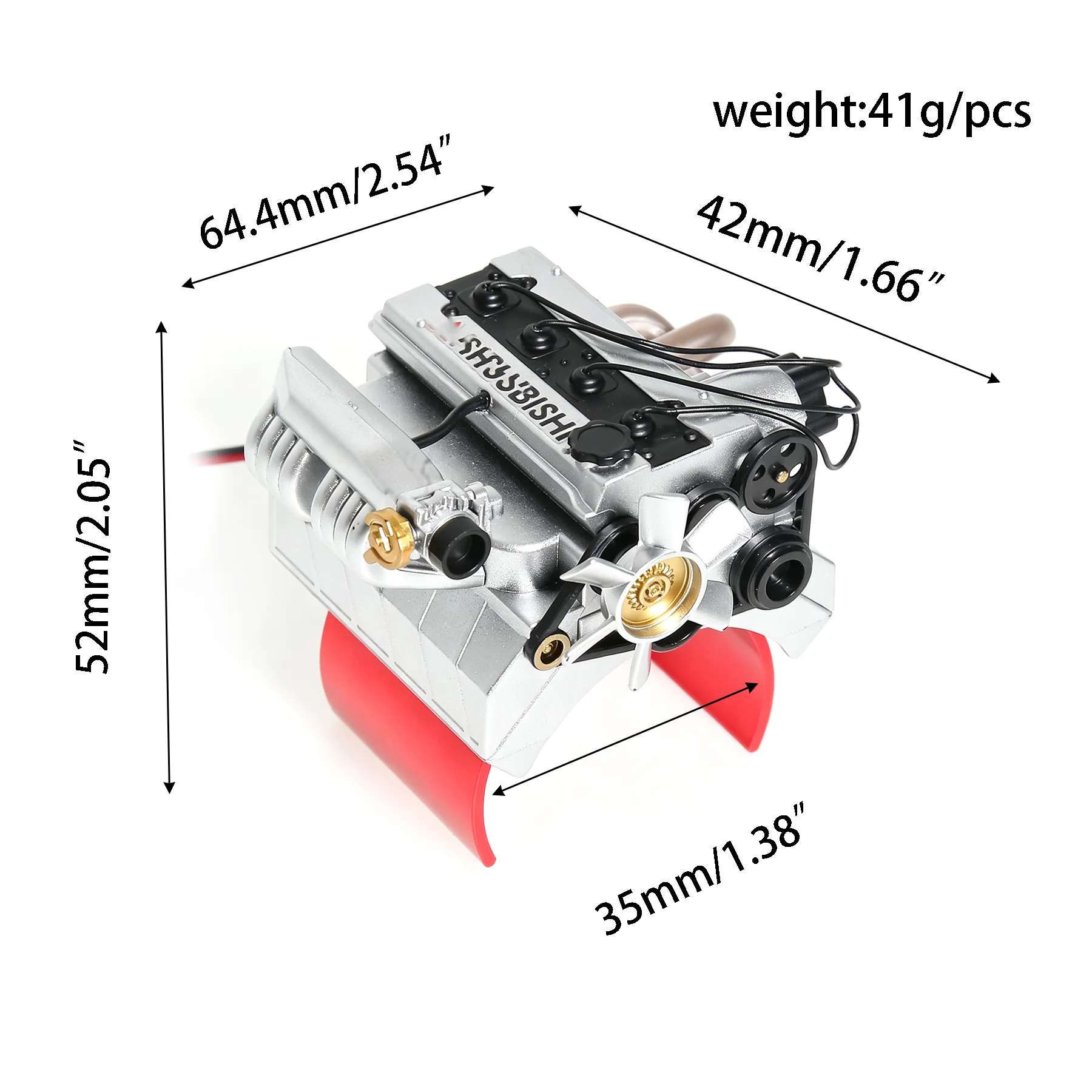 Universal RC Engine Aluminum Heat Sink Radiator, Cooling Upgrade Part for 1/8 & 1/10 Off‑Road RC Short Course Buggy