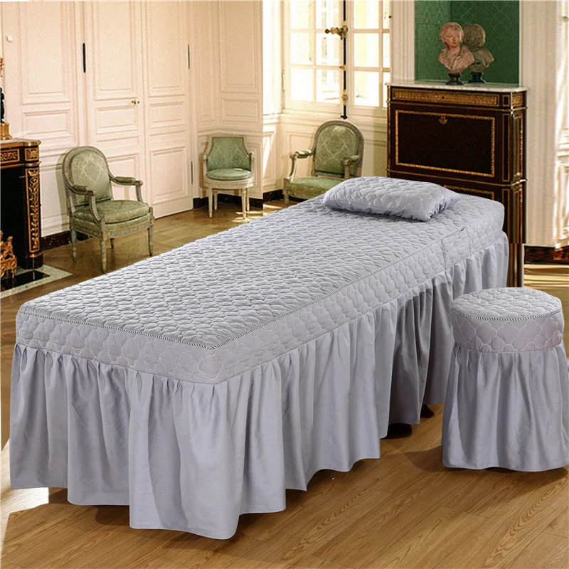 Thick Cotton Massage Bed Sheets, Beauty Salon with Holes, Body Care, Customized Size # SW