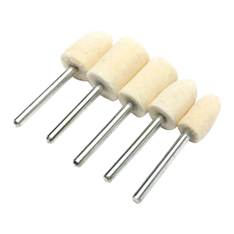 12 Pcs Polishing Buffing Tool With 25Pcs Set 1/8 Inch Felt Polishing Buffing Points Mounted Imitation Wool