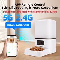6L intelligent automatic cat feeder with night vision camera dry food video pet intelligent voice recording, cat and dog feeder