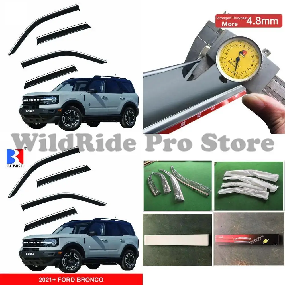 

1 комплект автомобильных аксессуаров для Ford Mustang 2021, дефлекторы боковых окон, солнцезащитные козырьки