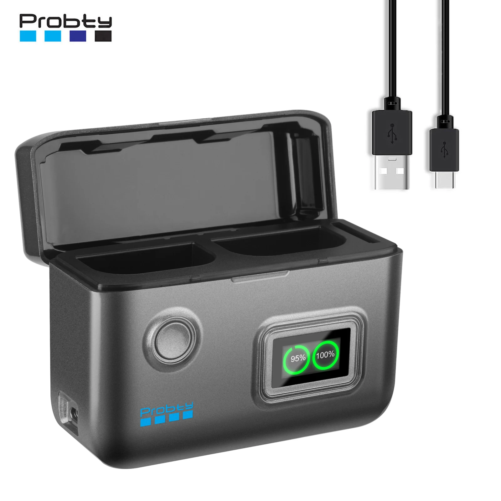 LP-E6NH LP-E6P Battery Fast Charger For Canon EOS R5, R6 Mark II, 5D 6D 7D Mark II III IV, 60D, 70D, 80D, Smart Digital Display