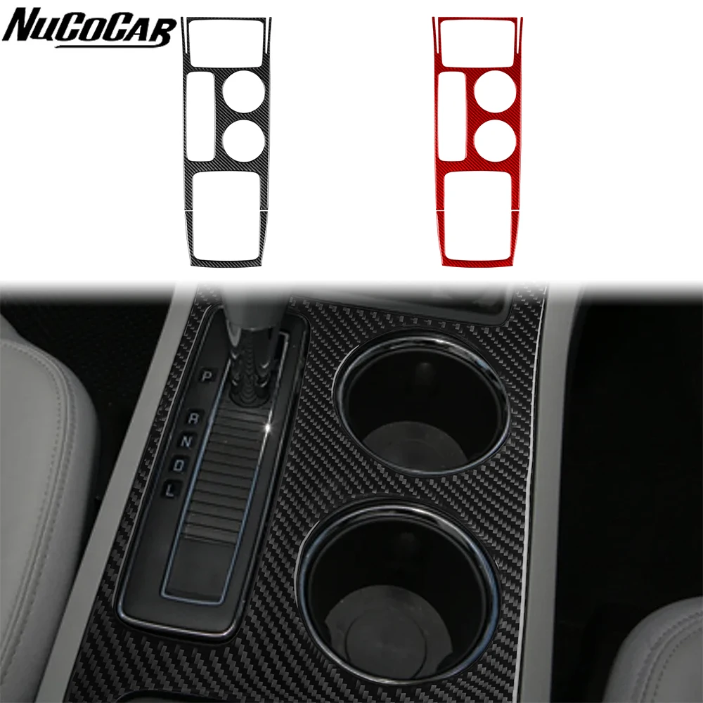 For Chevrolet Traverse 2013-2017 Carbon Fiber Central transmission water cup Panel Car Accessories Interior Decorative Stickers