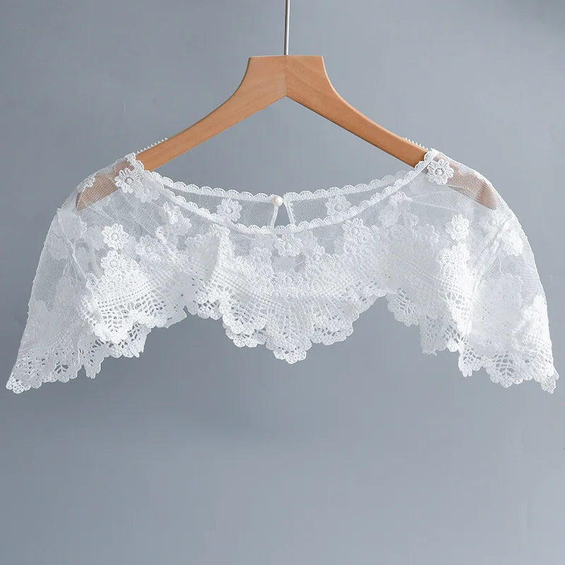 Koreanische Version Sonnencreme Spitze Hohl Haken Blume Spitze Kleinen Schal Vielseitig Kleine Leibchen Kurze Jacke Abdeckung für Frauen