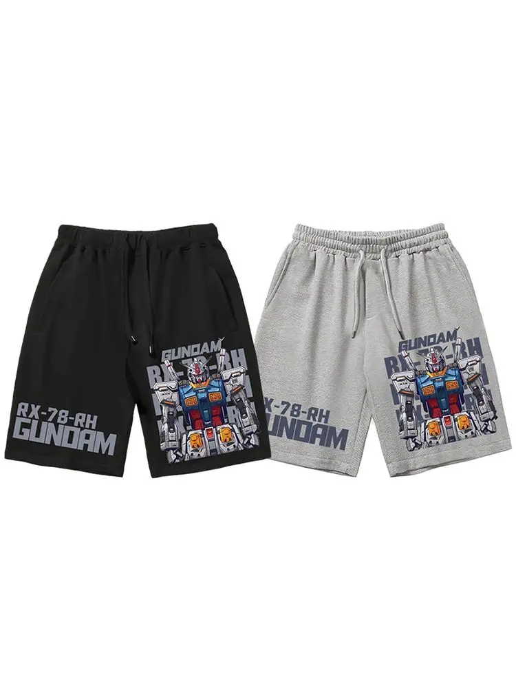 

Japanese Retro Mobile Warrior Yuanzu Gundam Federation Black Demon Anime Sports Shorts Men's and Women's Casual Pants