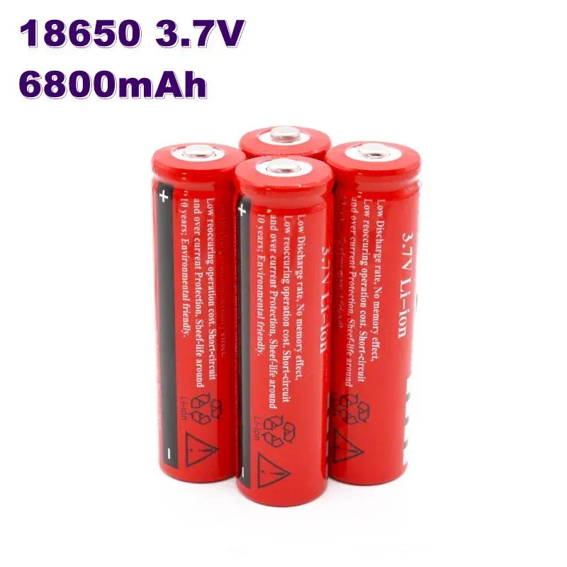 Original 18650 Lithium Battery 3.7 V Volt 6800mah BRC 18650 Rechargeable Battery Li-ion Lithium Batteries For Power Bank Torch