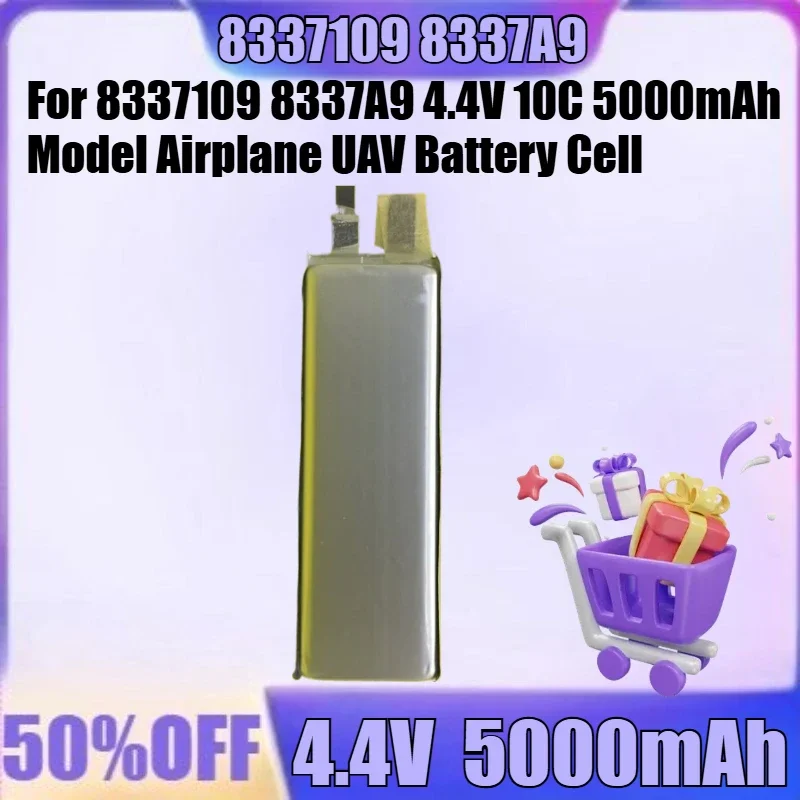 SWZY New 8337109 8337A9 for 8337109 8337A9 4.4V 10C 5000mAh Model Airplane UAV Battery Cell