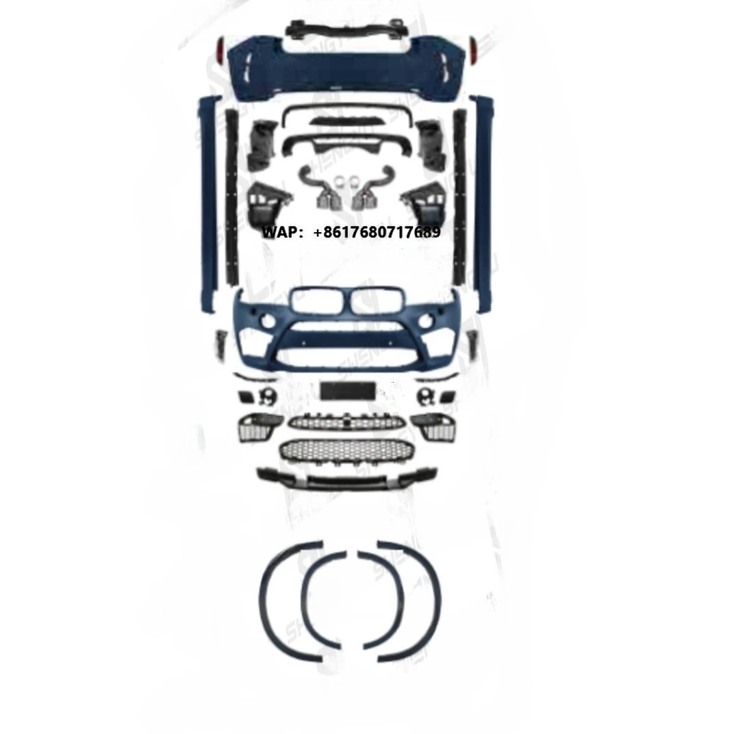 Body Kit for X6 F16 2014-2019 Change to X6M Style Include Front and Rear Bumper Assembly and Side Skirt and Tail Throat