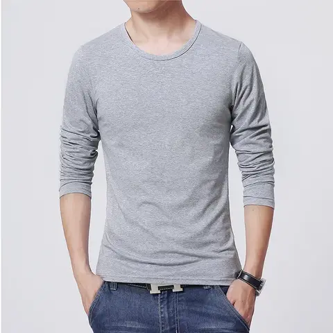 Men's Slim Long Sleeve T-Shirt Three Colors MRMT