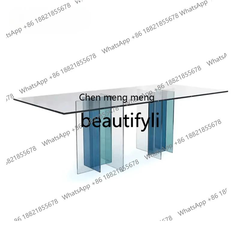

Acrylic dining table, living room rectangular tea table, bedroom, transparent glass table H